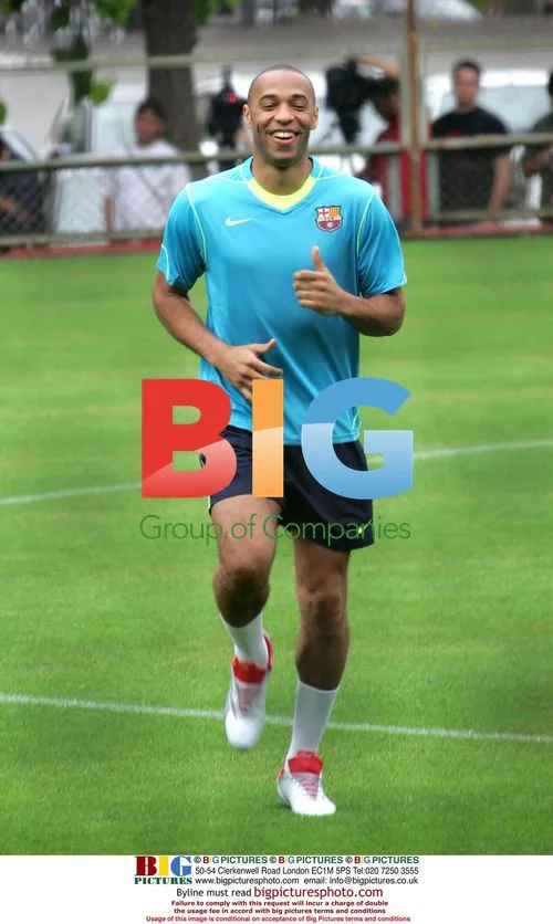 Thierry Henry Training with FC Barcelona
