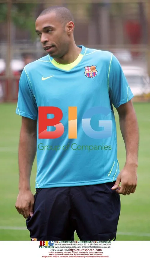 Thierry Henry Training with Barcelona