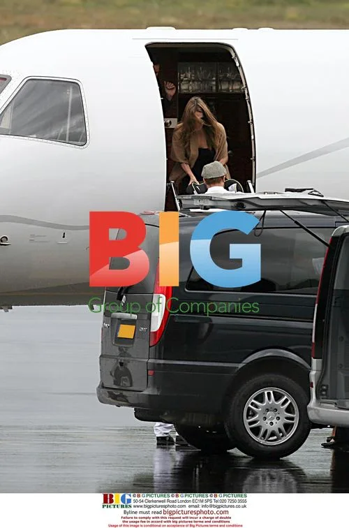 Brad Pitt and Angelina Jolie family departs private jet