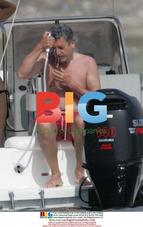 Italian Foreign Minister Massimo D'Alema on holiday in Ponza
