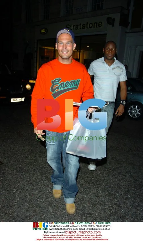 Footballer Freddie Ljungberg shops at Sainsburys