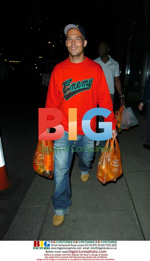 Footballer Freddie Ljungberg out shopping in London