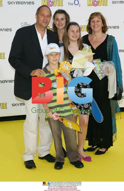 Sir Steven Redgrave and family at Simpsons Movie premiere