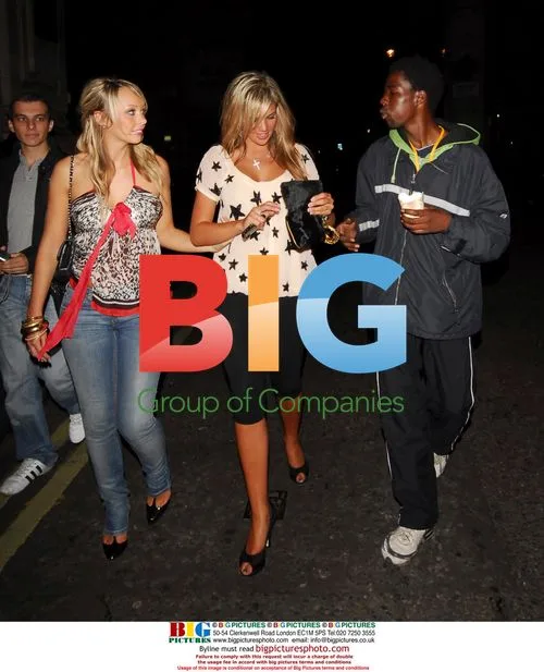 Danielle Lloyd leaving Chinawhite Club