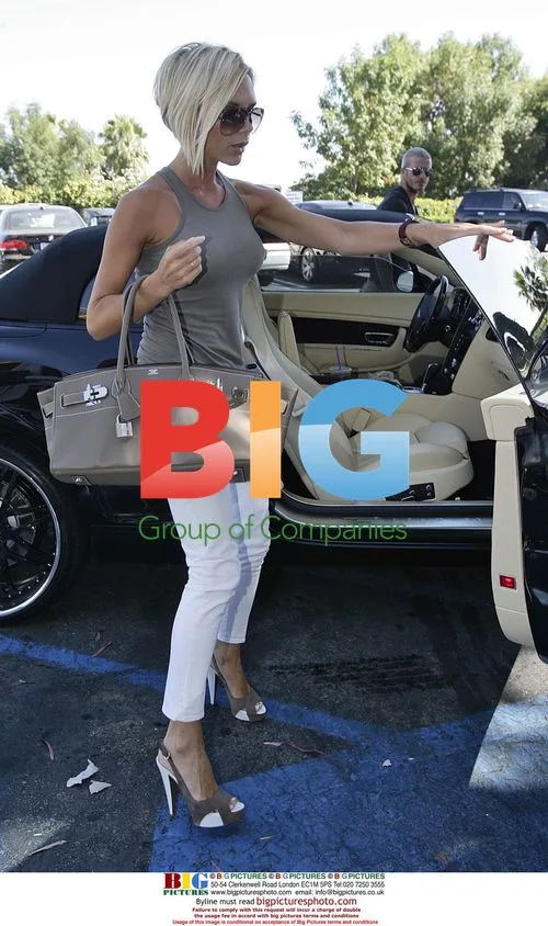 Beckhams Visit "Queen" Latifah in Beverly Hills