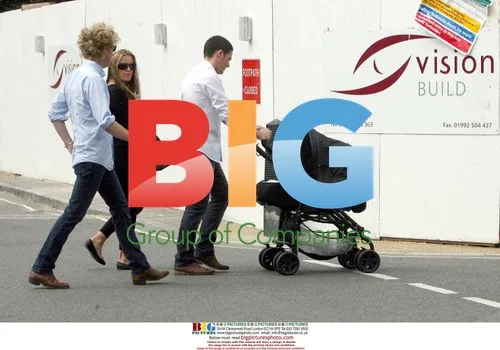 Davinia Taylor and family go for walk