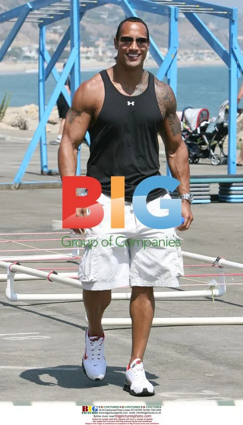 The Rock entertains at charity event in Malibu
