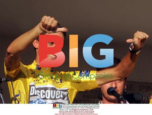 Alberto Contador celebratates Tour de France win in Pinto