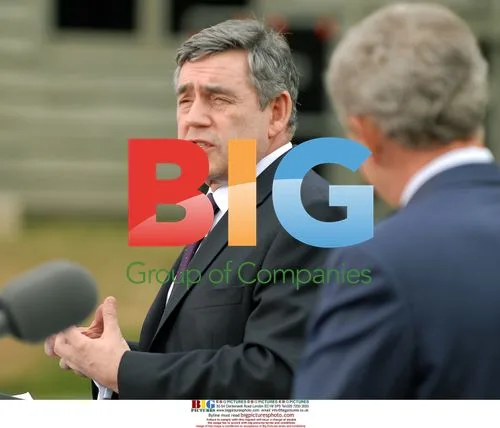 Gordon Brown and George W. Bush at Camp David