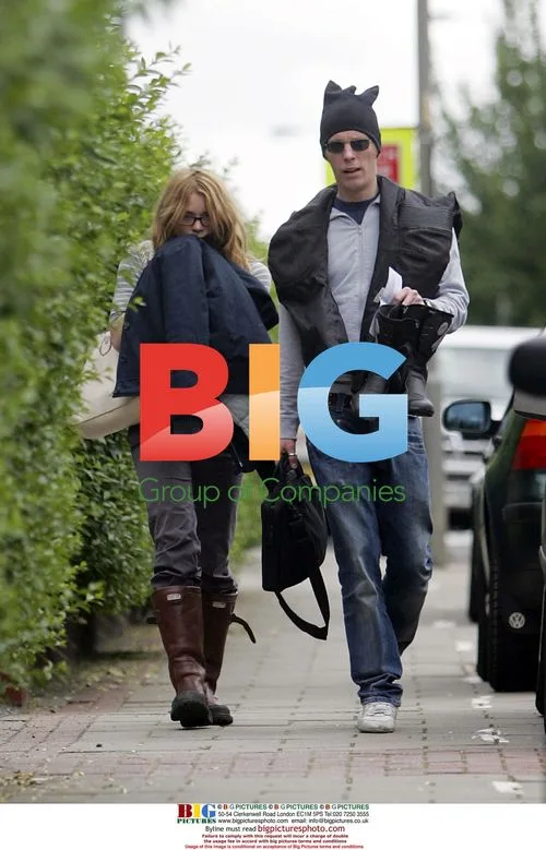 Billie Piper and Lawrence Fox return home