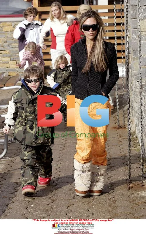 The Beckhams Ski Trip in Spain