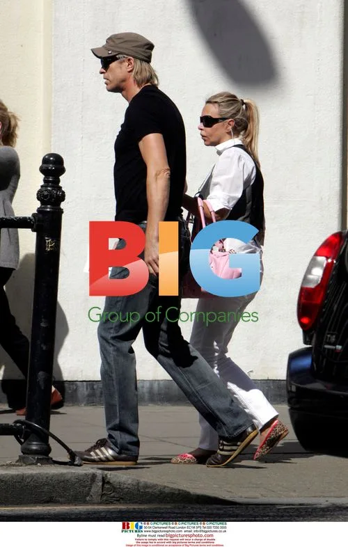 Leslie Ash and Lee Chapman shopping in London