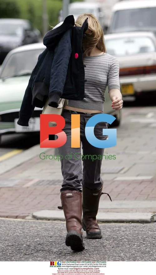 Billie Piper and Lawrence Fox return home