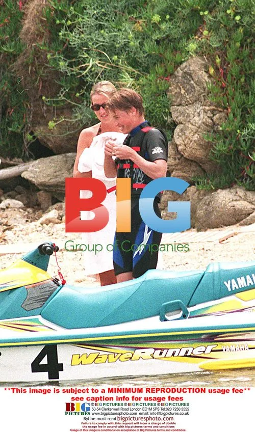 Princess Diana and Sons on Holiday