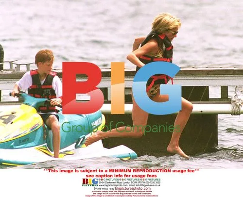 Princess Diana and sons on holiday in Saint Tropez