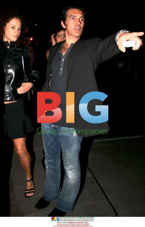Antonio Banderas dines with mystery blonde