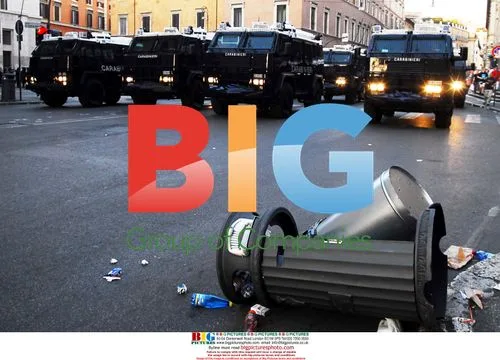 Italians protest against Bush in Rome
