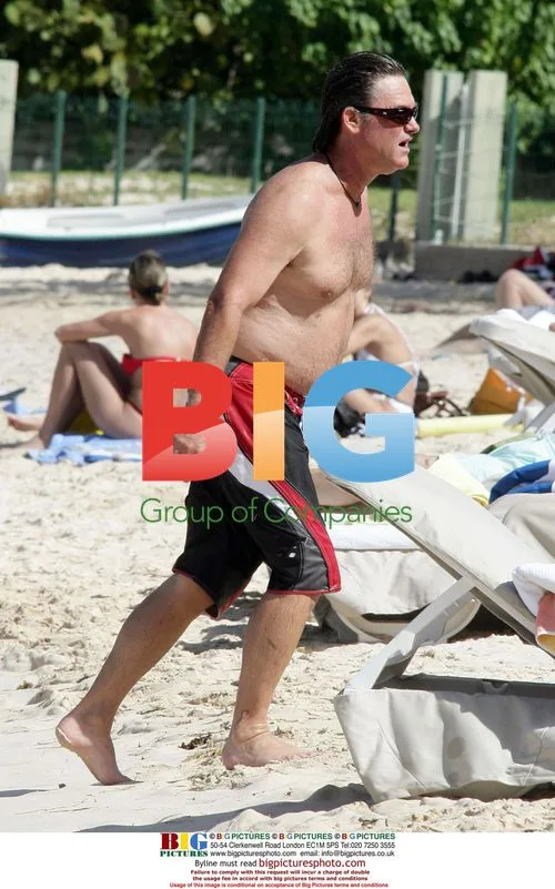 Kurt Russell swims in Saint Barthelemy