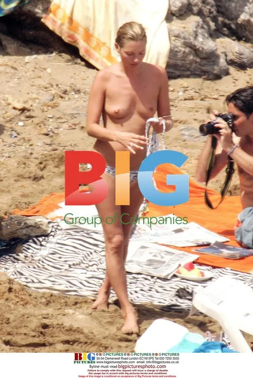 Kate Moss Topless on Beach in Ibiza