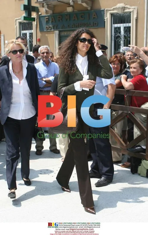 Afef at Gianfranco Ferrè Funeral