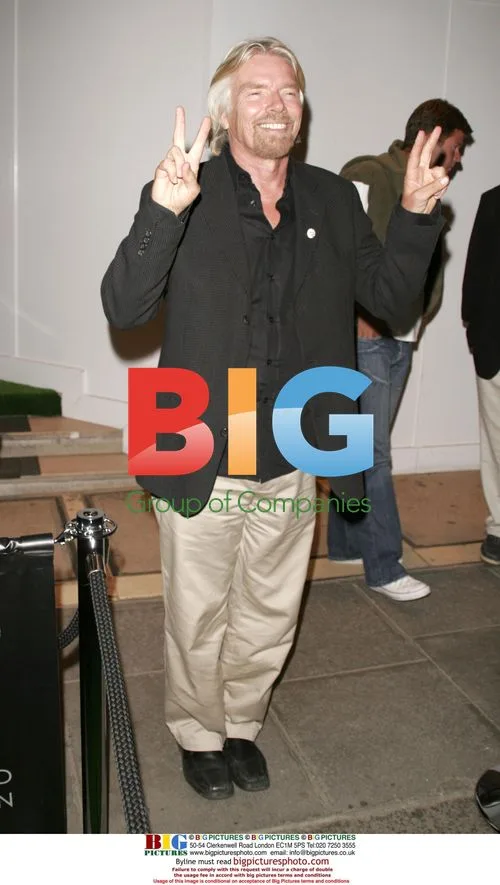 Richard Branson leaving Wimbledon Party