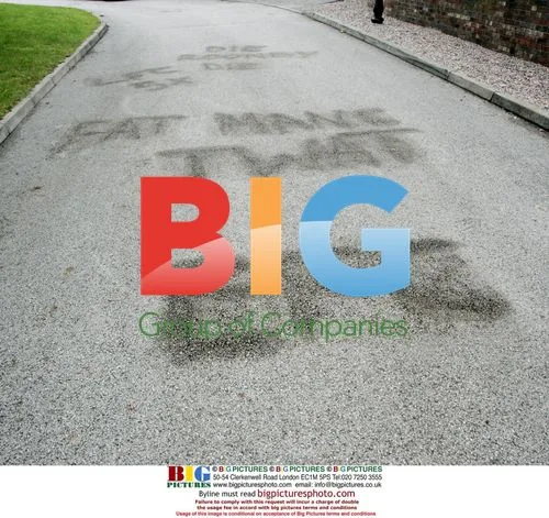 Graffiti outside Coleen McLoughlin's home