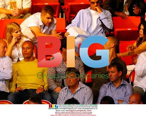 Celebrities watching boxing match in Las Vegas