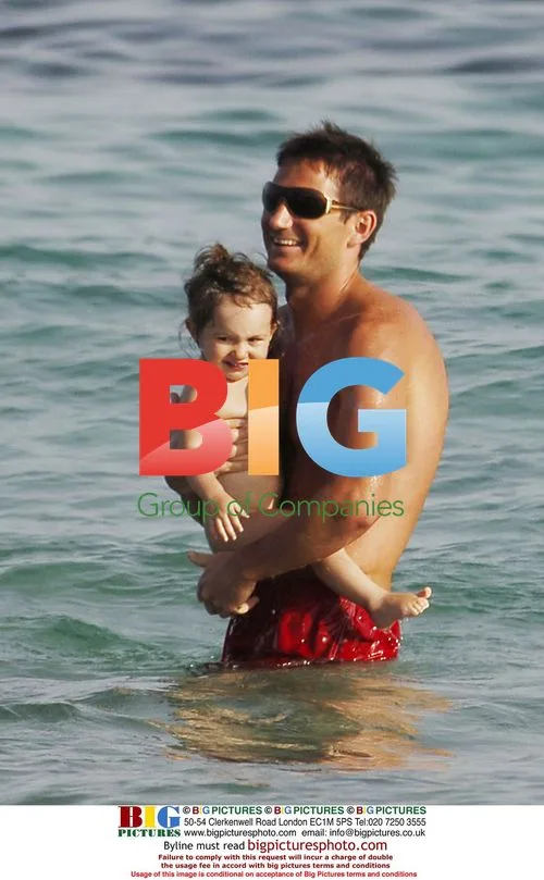 Frank Lampard and family on Ibiza vacation