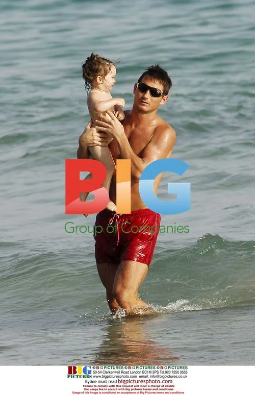 Frank Lampard and Elen Rives on holiday in Spain