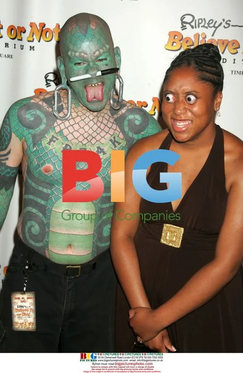 Lizardman and Jalisa at Ripley's Odditorium Opening