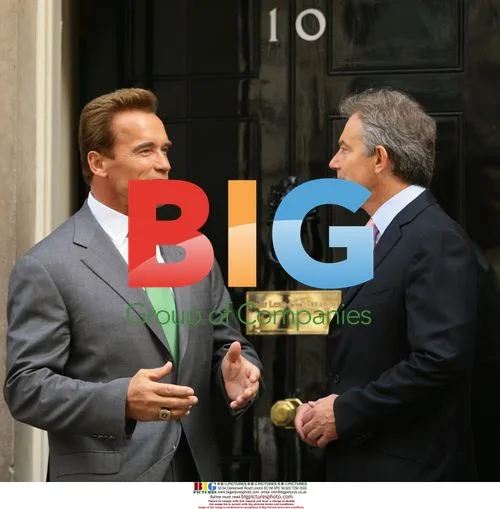 PM Blair Meets Schwarzenegger at Downing St