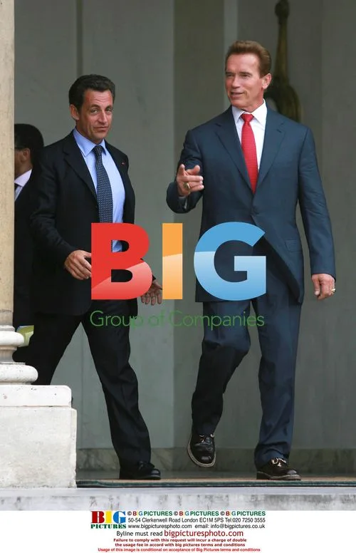 Schwarzenegger and Sarkozy Meet in Paris
