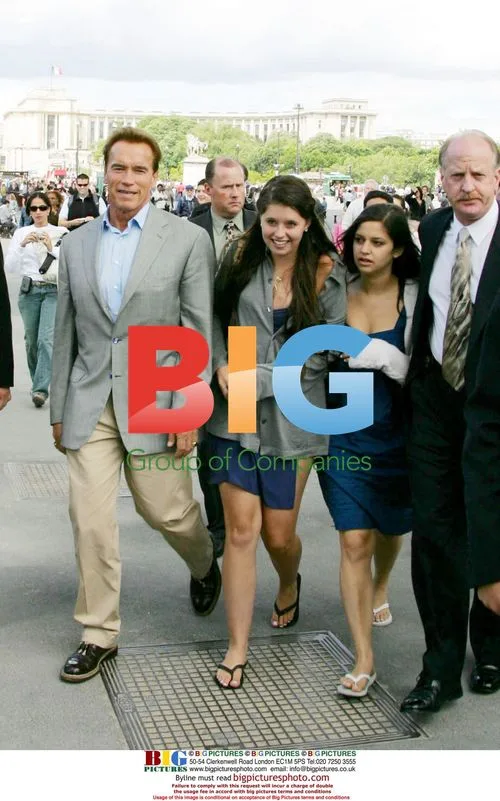 Arnold Schwarzenegger visits Eiffel Tower with daughter