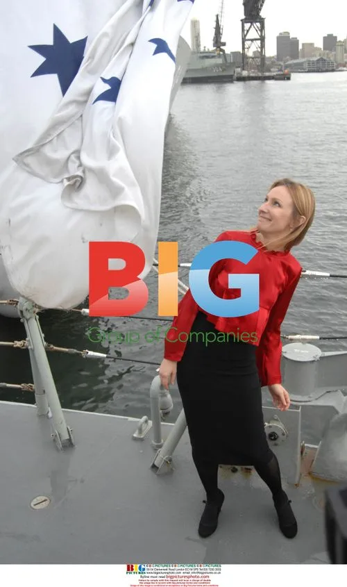 Lisa McCune on HMAS Melbourne for Sea Patrol launch