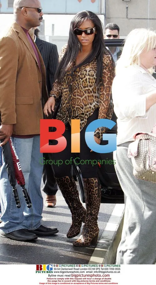 Mel B and daughter at Heathrow