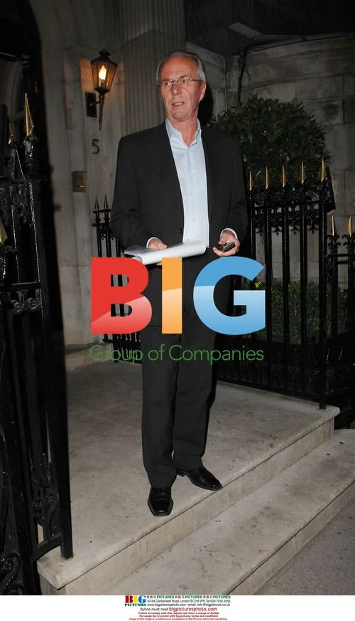 Sven-Goran Eriksson Leaves Club with Brunette
