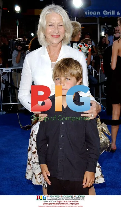 Helen Mirren and great-nephew at 'Transformers' premiere