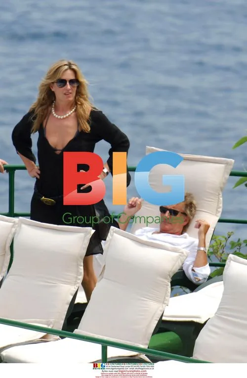 Rod Stewart Enjoys Family Time in Capri Pool