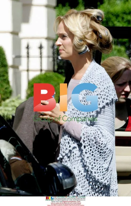 Uma Thurman filming in London