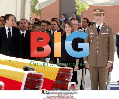 Crown Princess Letizia and Prince Felipe at Funeral