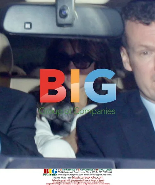 Liz Hurley Leaving for Wedding