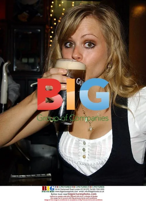 Tina O'Brien Pulls Pints at Dublin Nightclub