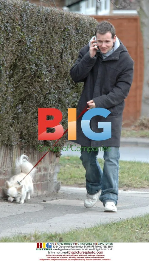 Jack Ryder walking dog in London