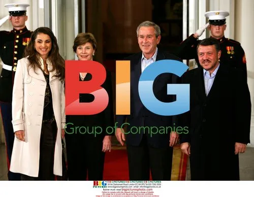 Bush and Jordanian Royalty at White House Dinner