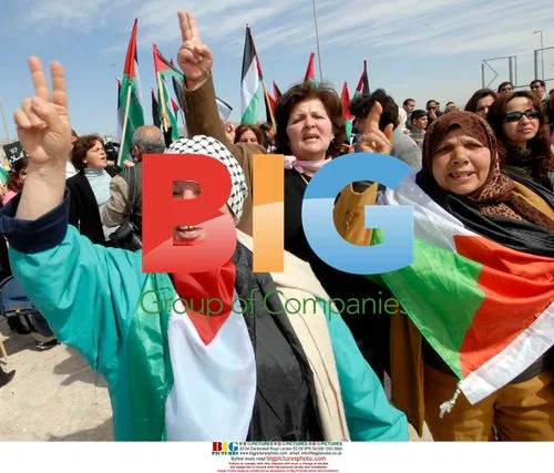 Palestinians and Israeli Women Protest