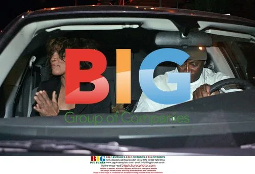 Whitney Houston and Ray J at Crustacean