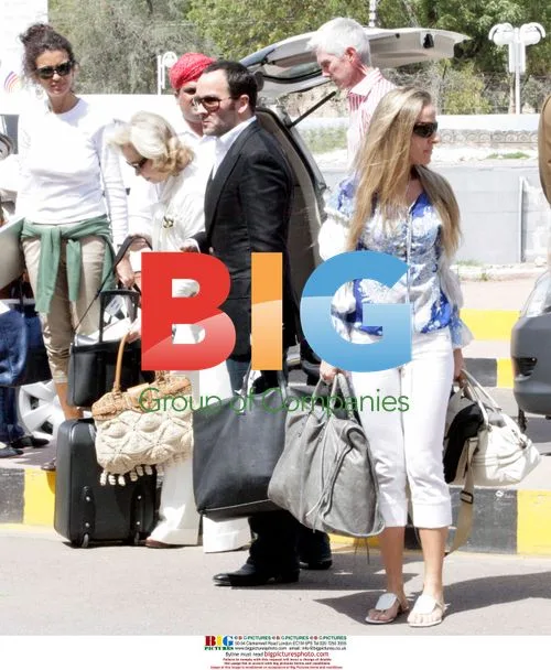 Liz Hurley and Arun Nayar Leave for Honeymoon