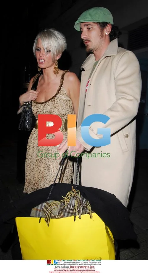 Sarah Harding and Joe Mott leaving The Met Bar