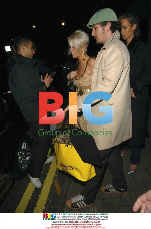 Girls Aloud's Sarah Harding and Joe Mott Leaving The Met Bar