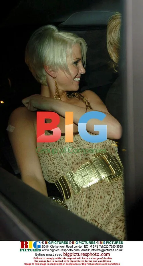 Sarah Harding and Joe Mott leaving The Met Bar